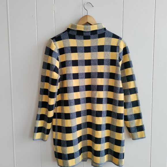 P Luca Milano Plaid Cardigan Size M - Picture 2 of 6